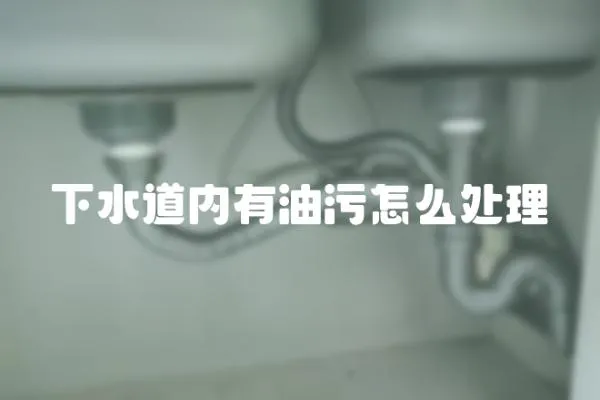 下水道內有油污怎么處理