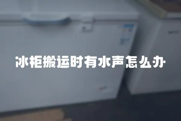 冰柜搬運時有水聲怎么辦
