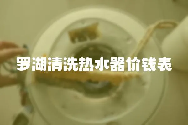 羅湖清洗熱水器價錢表