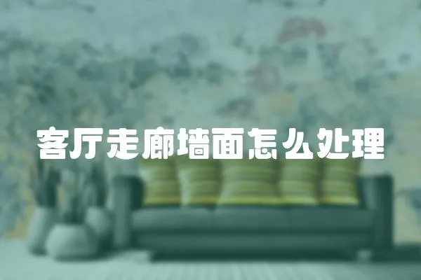 客廳走廊墻面怎么處理