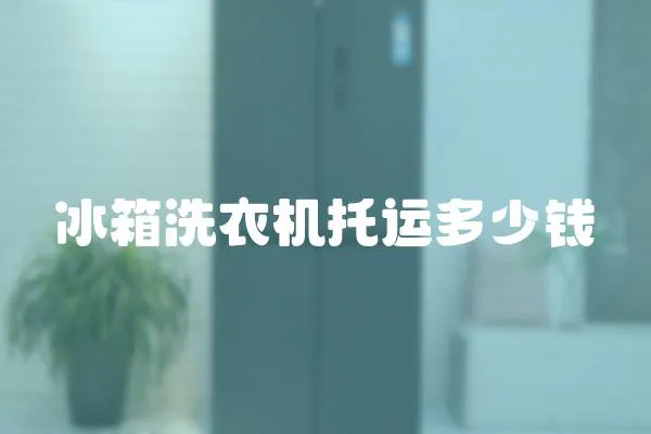 冰箱洗衣機托運多少錢