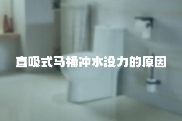直吸式馬桶沖水沒力的原因