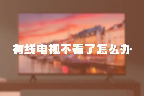 有線電視不看了怎么辦