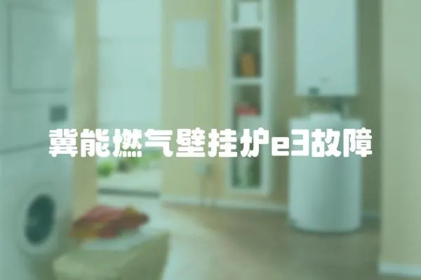 冀能燃氣壁掛爐e3故障