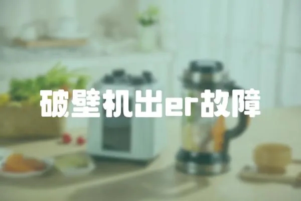 破壁機出er故障