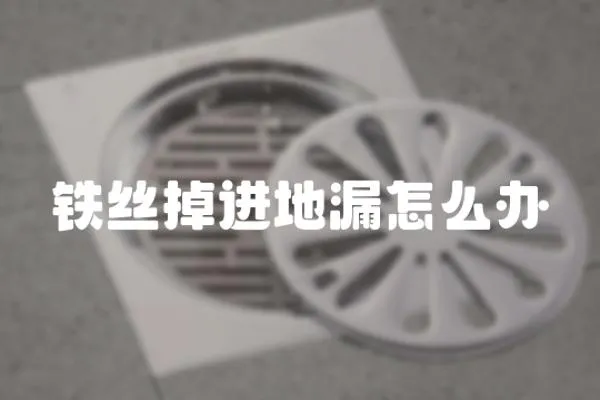 鐵絲掉進地漏怎么辦
