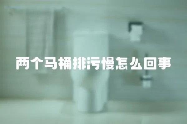 兩個馬桶排污慢怎么回事