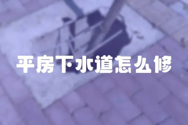 平房下水道怎么修