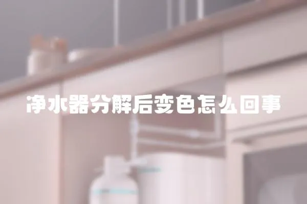 凈水器分解后變色怎么回事