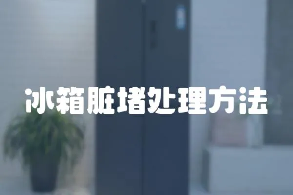 冰箱臟堵處理方法