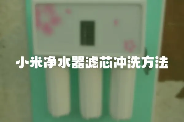 小米凈水器濾芯沖洗方法