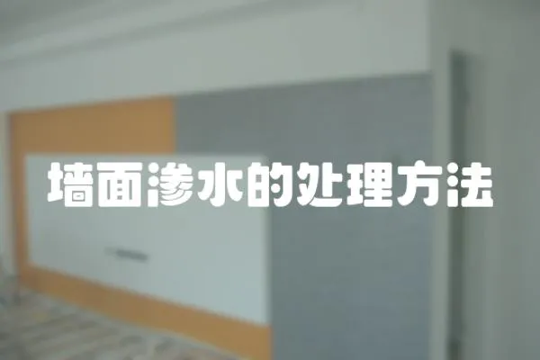 墻面滲水的處理方法