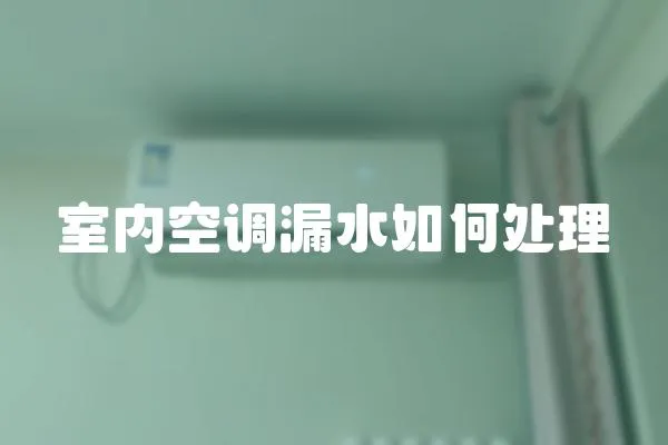 室內空調漏水如何處理