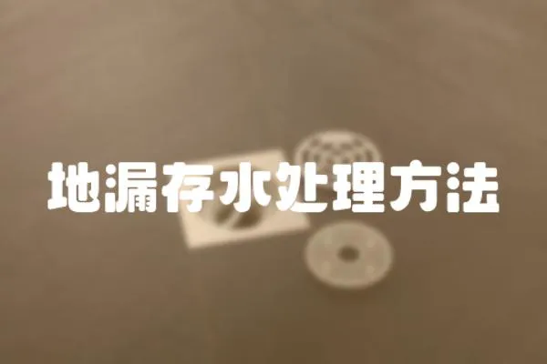地漏存水處理方法