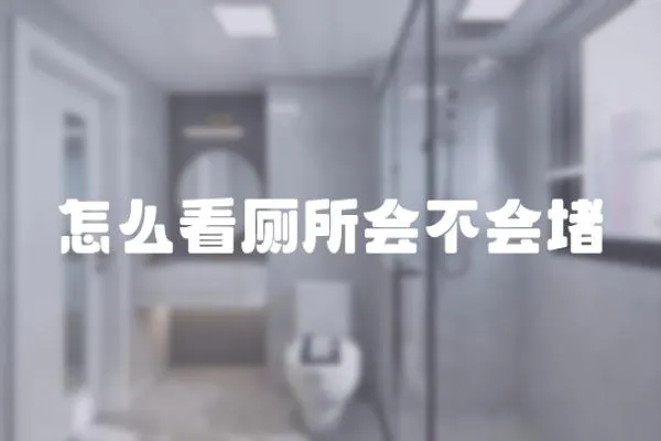 怎么看廁所會不會堵