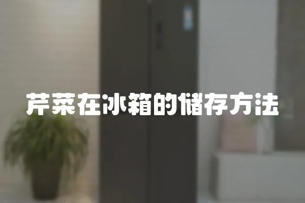 芹菜在冰箱的儲存方法