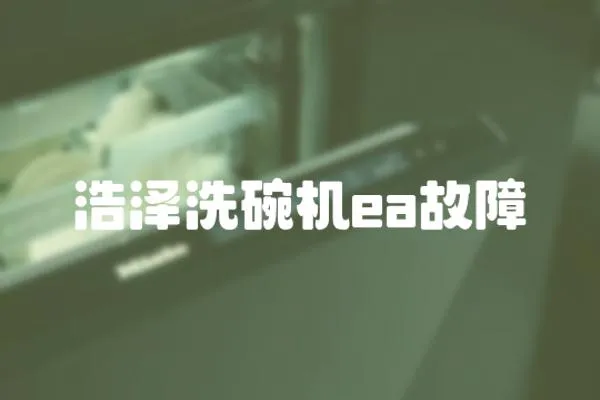 浩澤洗碗機(jī)ea故障