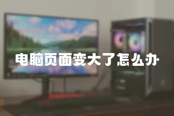 電腦頁(yè)面變大了怎么辦