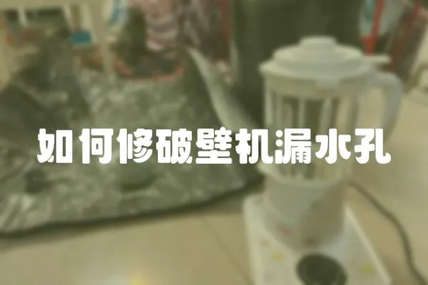 如何修破壁機漏水孔