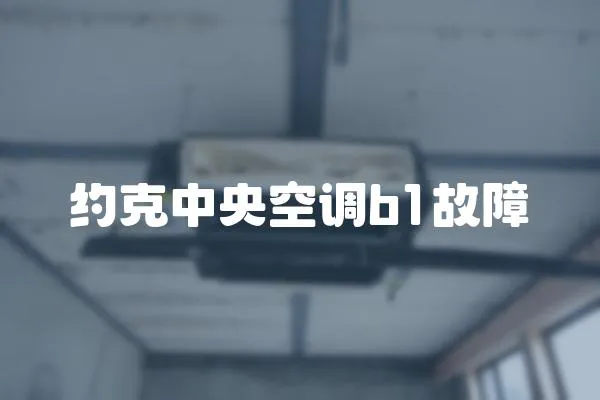約克中央空調b1故障