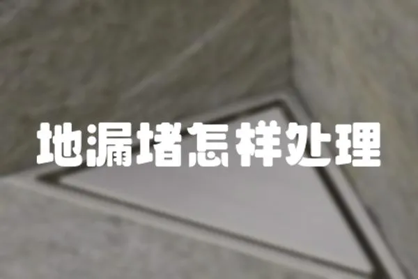 地漏堵怎樣處理