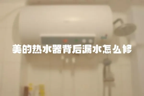 美的熱水器背后漏水怎么修