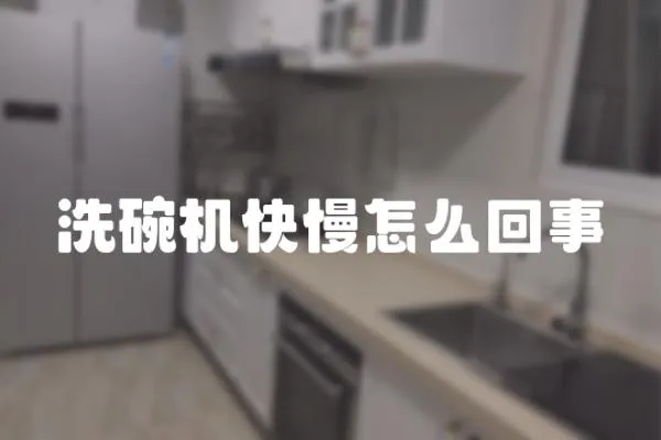 洗碗機快慢怎么回事