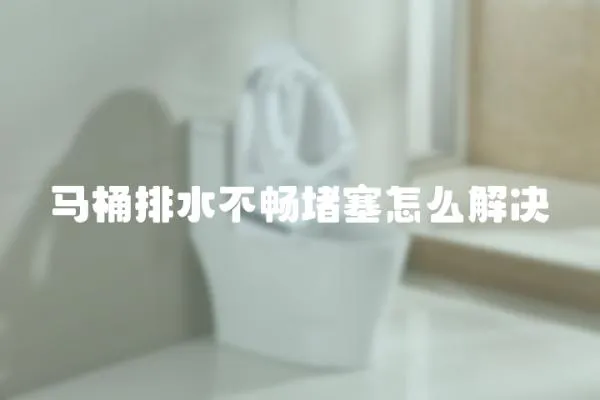 馬桶排水不暢堵塞怎么解決