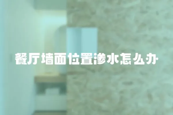 餐廳墻面位置滲水怎么辦