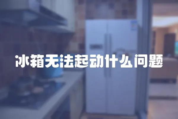 冰箱無法起動什么問題