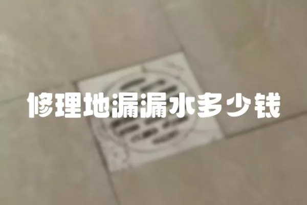 修理地漏漏水多少錢
