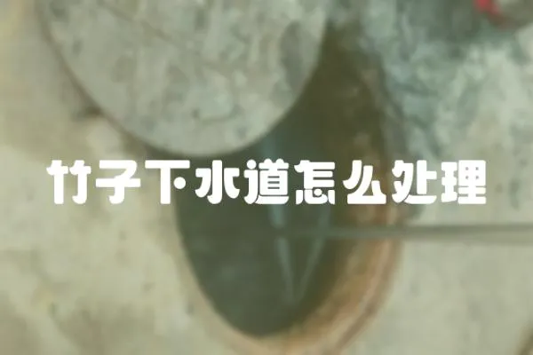 竹子下水道怎么處理