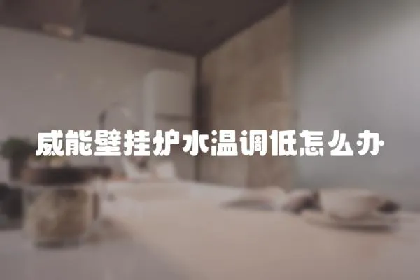 威能壁掛爐水溫調(diào)低怎么辦