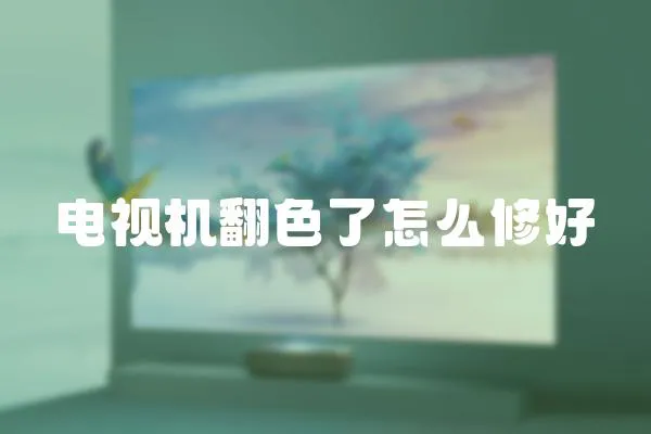 電視機翻色了怎么修好
