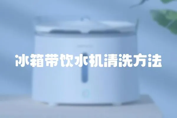 冰箱帶飲水機清洗方法