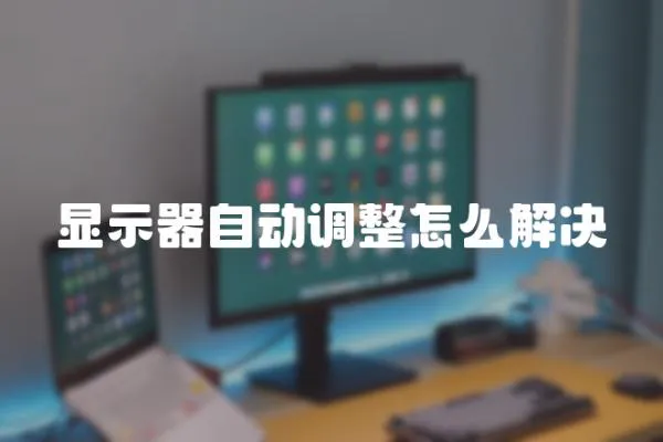 顯示器自動調整怎么解決