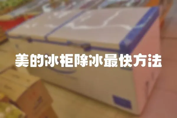 美的冰柜除冰最快方法