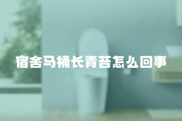 宿舍馬桶長(zhǎng)青苔怎么回事