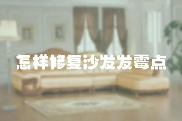 怎樣修復沙發發霉點