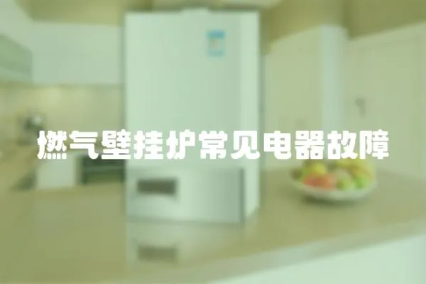 燃氣壁掛爐常見電器故障