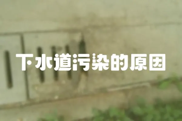 下水道污染的原因