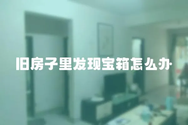 舊房子里發現寶箱怎么辦