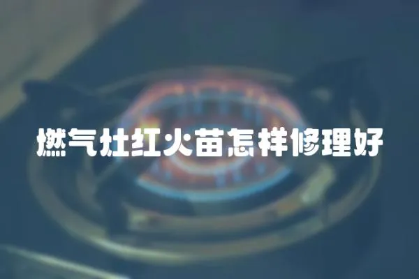燃氣灶紅火苗怎樣修理好