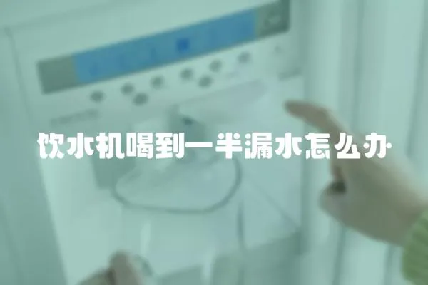 飲水機(jī)喝到一半漏水怎么辦