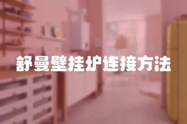 舒曼壁掛爐連接方法