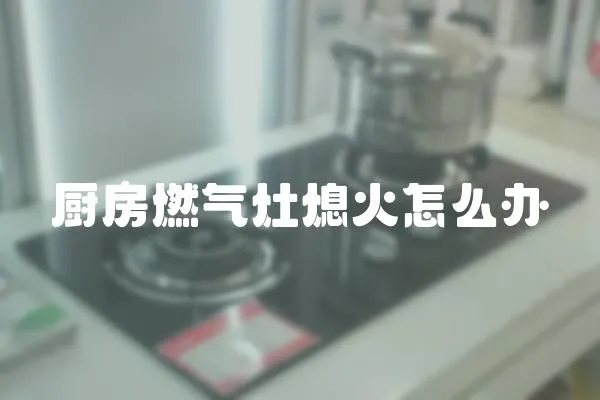 廚房燃?xì)庠钕ɑ鹪趺崔k