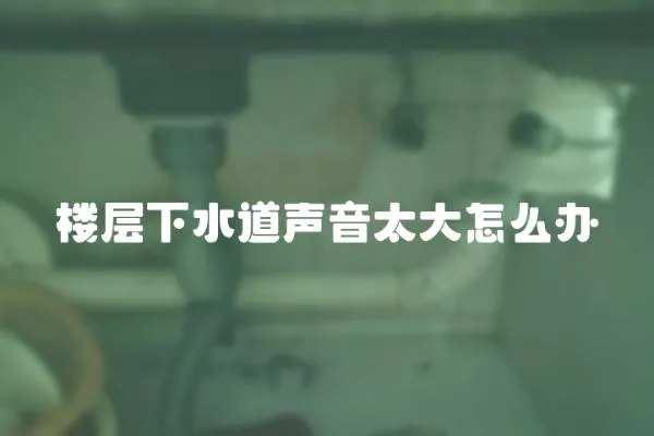 樓層下水道聲音太大怎么辦