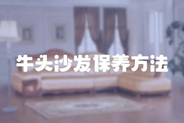 牛頭沙發保養方法