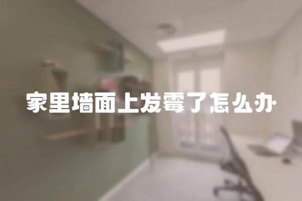 家里墻面上發霉了怎么辦