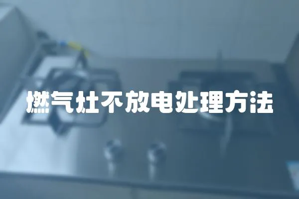 燃?xì)庠畈环烹娞幚矸椒? loading=